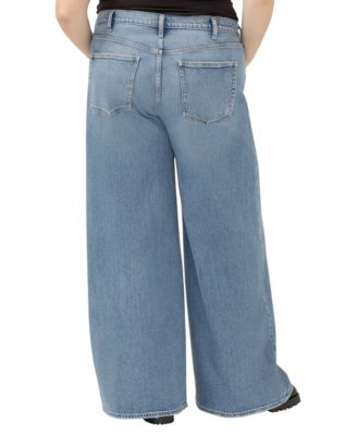 Plus Size Highly Desirable High Rise Ultra Wide Leg Jeans