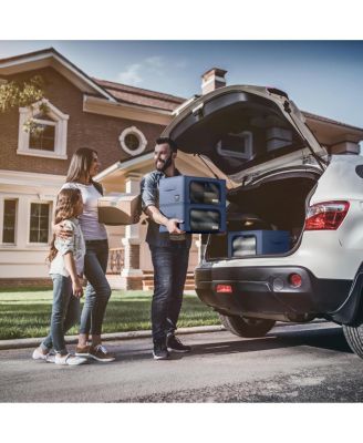 6 Pack Small Foldable Storage Box - Metal Frame, Oxford Fabric, Large Window & Handles - Organization for Bedroom, Linens & Clothes