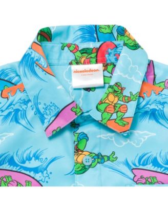 Little Boys Leonardo Michelangelo Raphael Hawaiian Button Down Shirt to