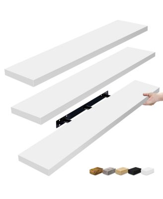 3 Pack 47 x 9.25 Inch Wall Mounted Floating Shelves - Stylish and Functional Storage