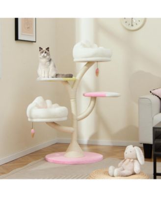 Multi-Layer Cat Tree with 2 Perches & 2 Platforms Fun & Cozy Tower for Cats