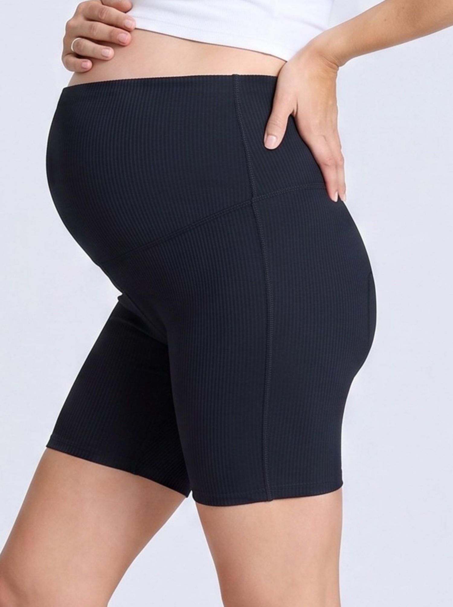 Women's 6 1/2" Ribbed Biker Short - Motherhood