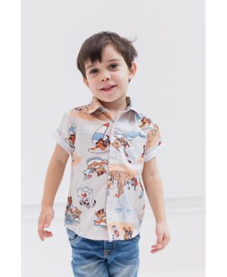 Little Boys Matching Family Hawaiian Button Down Dress Shirt