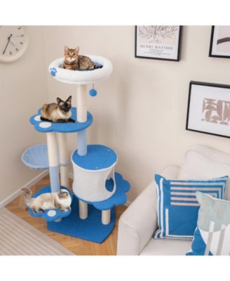Modern Cat Tree Tower Stylish & Functional Climbing Playhouse for Indoor Cats