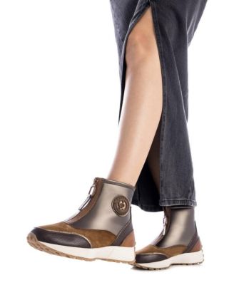 Carmela Leather Collection Women's Sneaker Booties By Xti