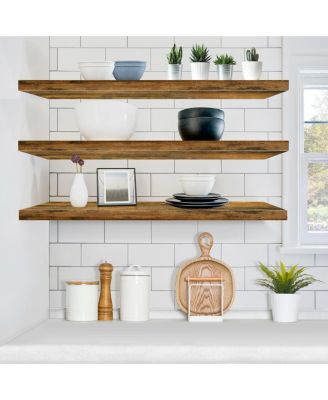 2 Pack 47 x 9.25 Inch Wall Mounted Floating Shelves - Stylish and Functional Storage