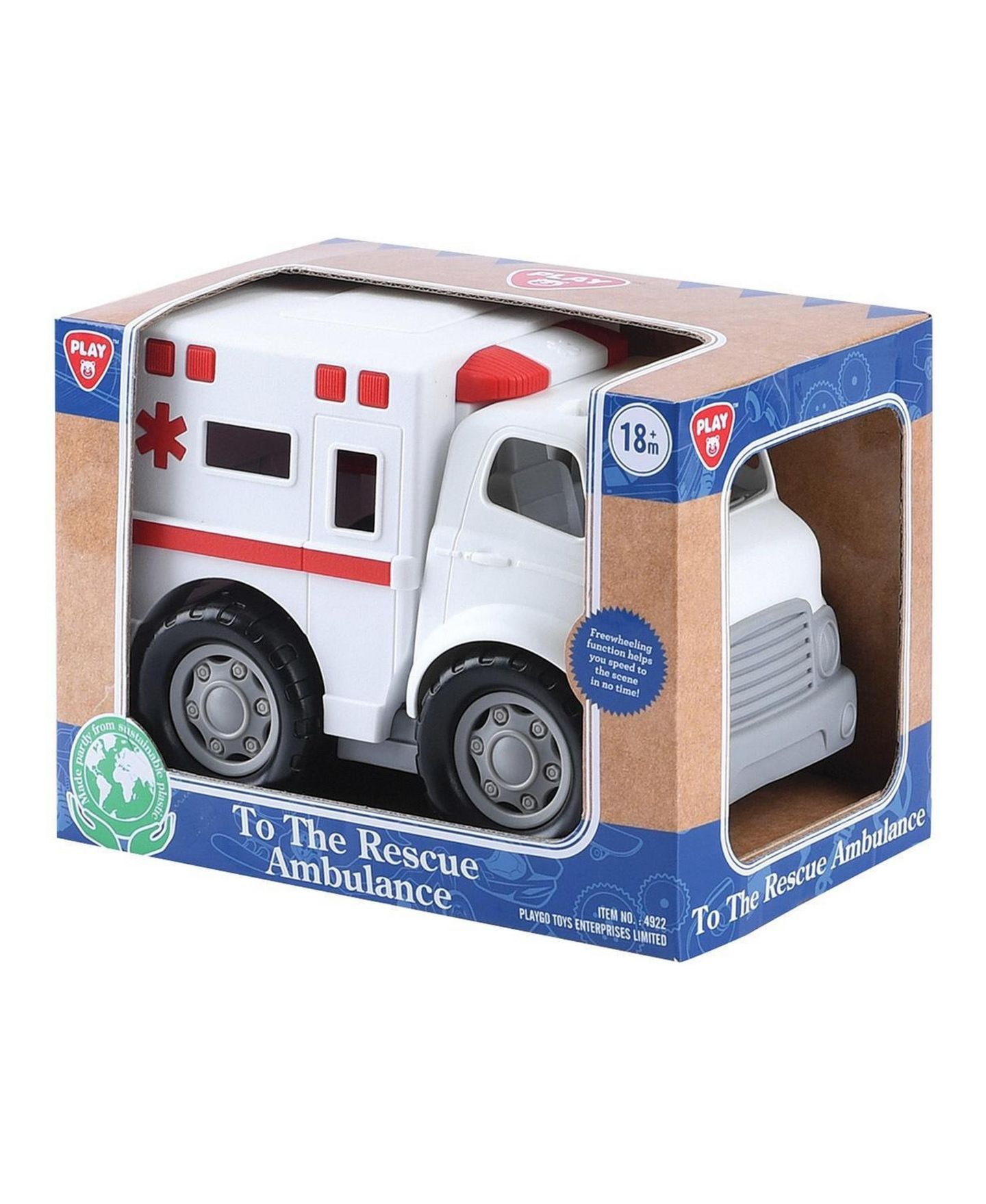 Детские игрушки Kaplan Early Learning To the Rescue Fire Engine, Ambulance and Police Car Toy Vehicles, 3-Piece Set — фото 2