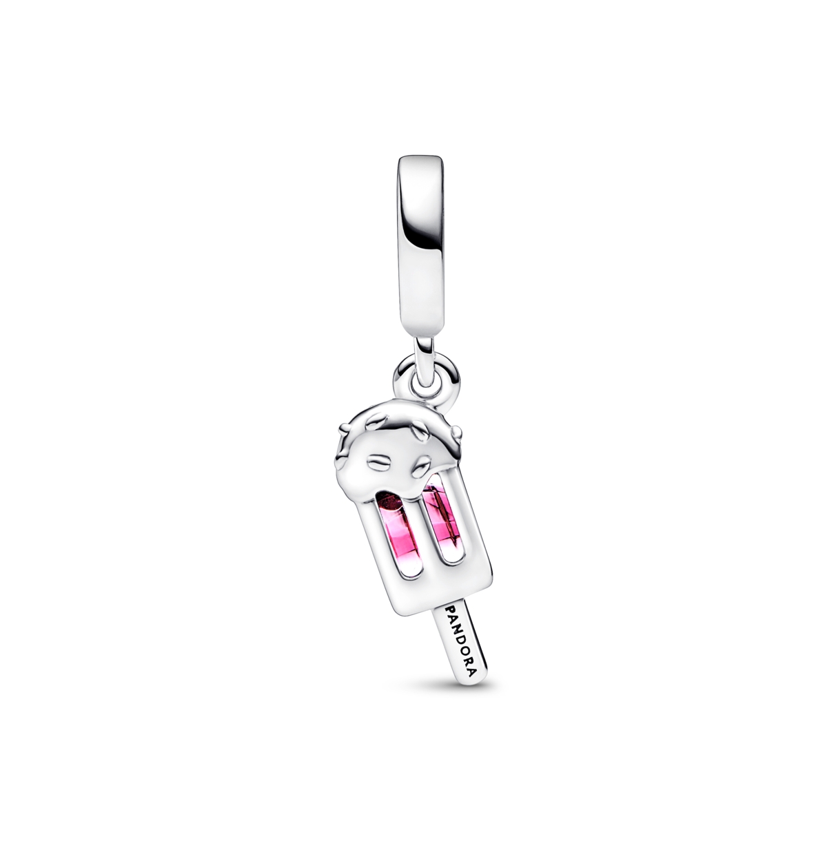 Pandora Cubic Zirconia Sprinkled Popsicle Dangle Charm In Sterling Silver