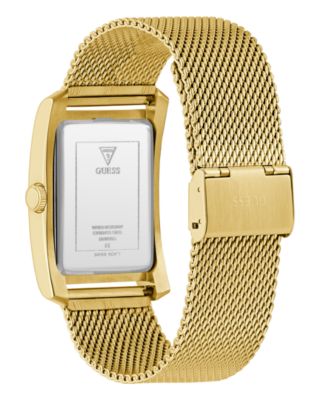 Men's Analog Gold-Tone Steel Mesh Watch, 34mm
