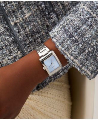 Women's Analog Silver-Tone Stainless Steel Watch, 27mm