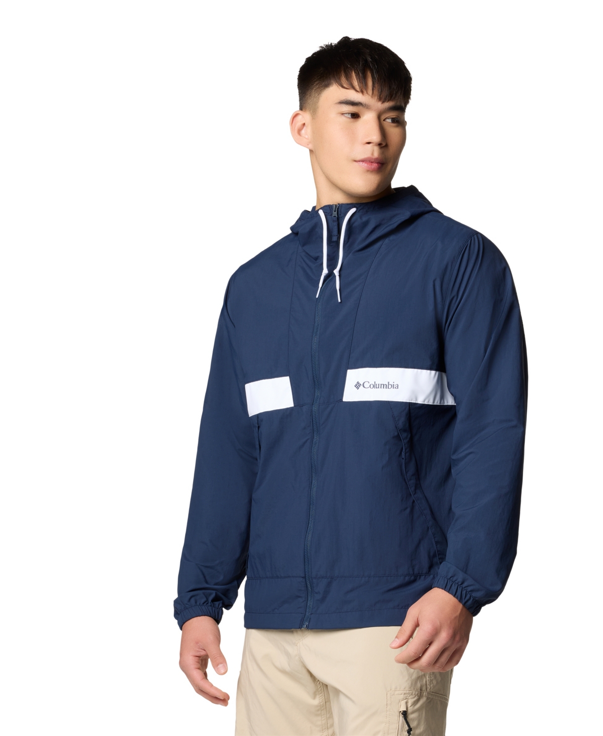 COLUMBIA MEN'S SPIRE VALLEY HOODED WINDBREAKER 