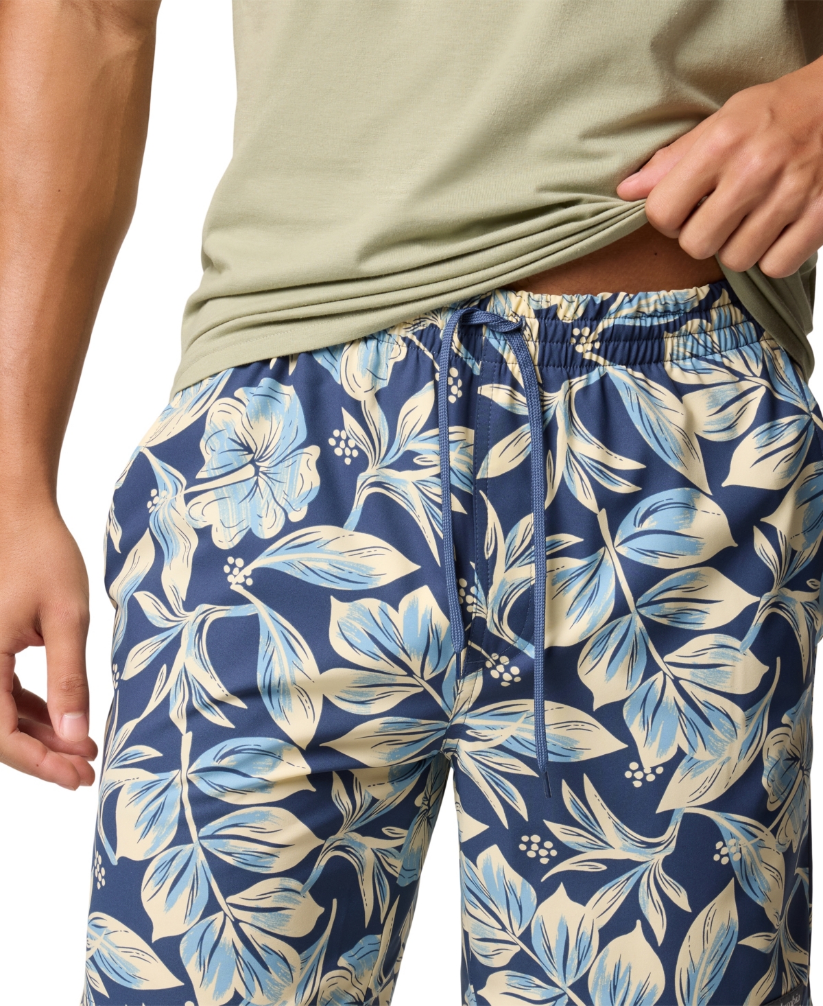 Shop Columbia Men's Summertide Stretch Printed Shorts In Dark Mount