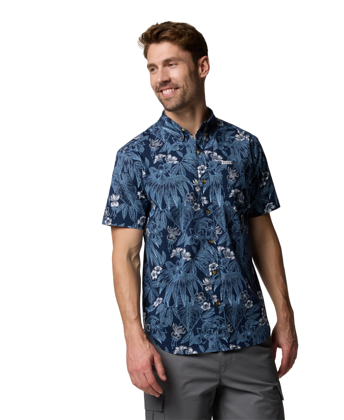 COLUMBIA MEN'S RAPID RIVERS PRINTED SHORT SLEEVE SHIRT 