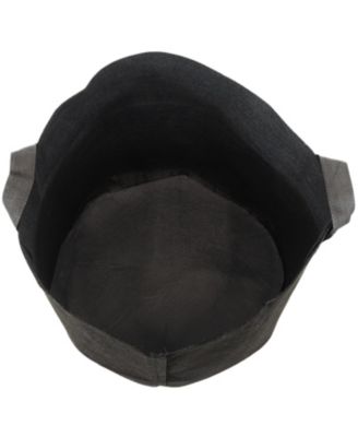 Garden Grow Bag with Handles Non-Woven Polypropylene Fabric, Black