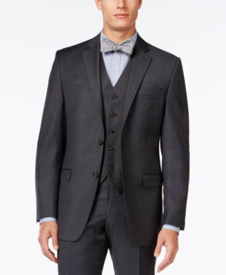 Lauren Ralph Lauren - Big and Tall Solid Charcoal Jacket