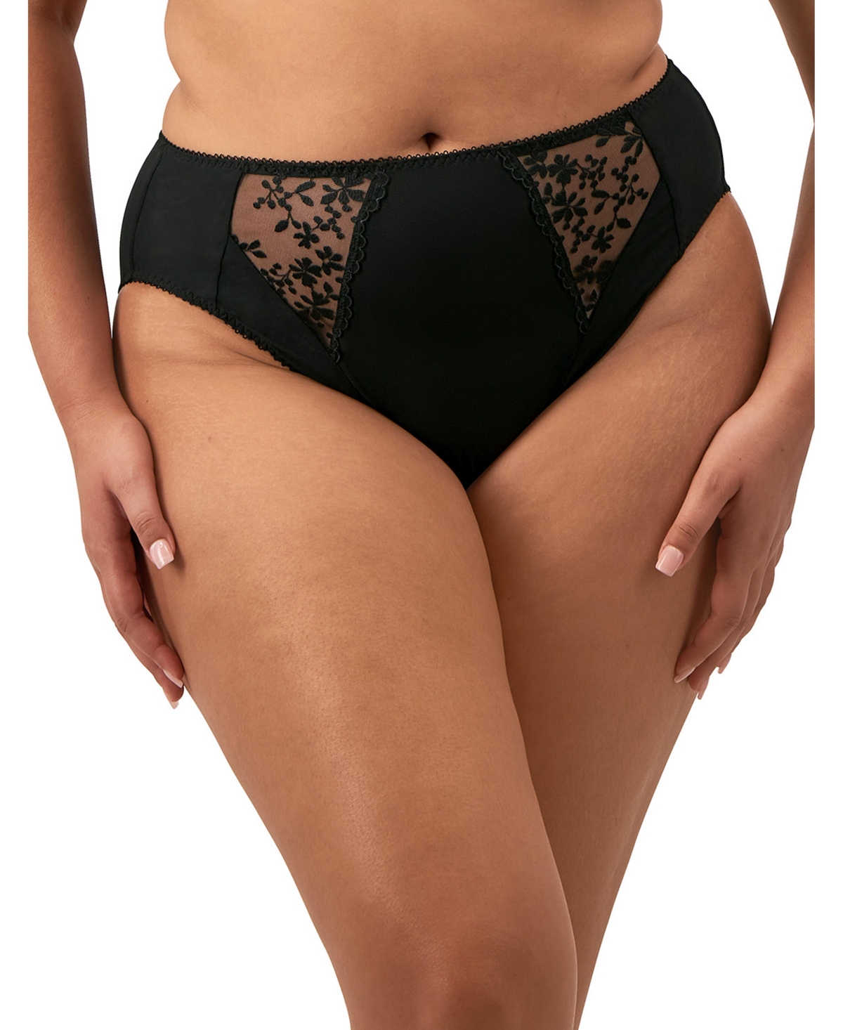 Elomi Women's Zarla High Leg Brief Underwear In Black