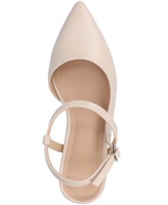 Journee Womens Scipio Medium and Wide Width Crossover Ankle Strap Pointed Toe Pumps