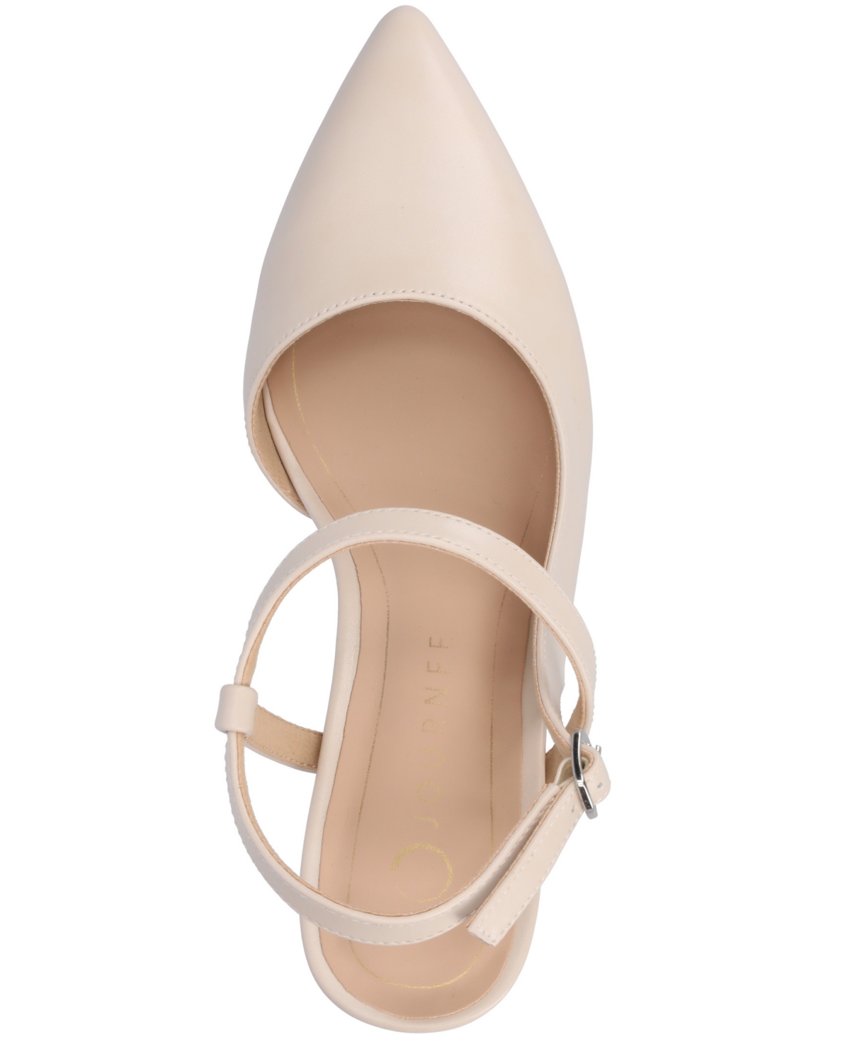 Journee Collection Women's Scipio Pointed Toe Pumps In Bone