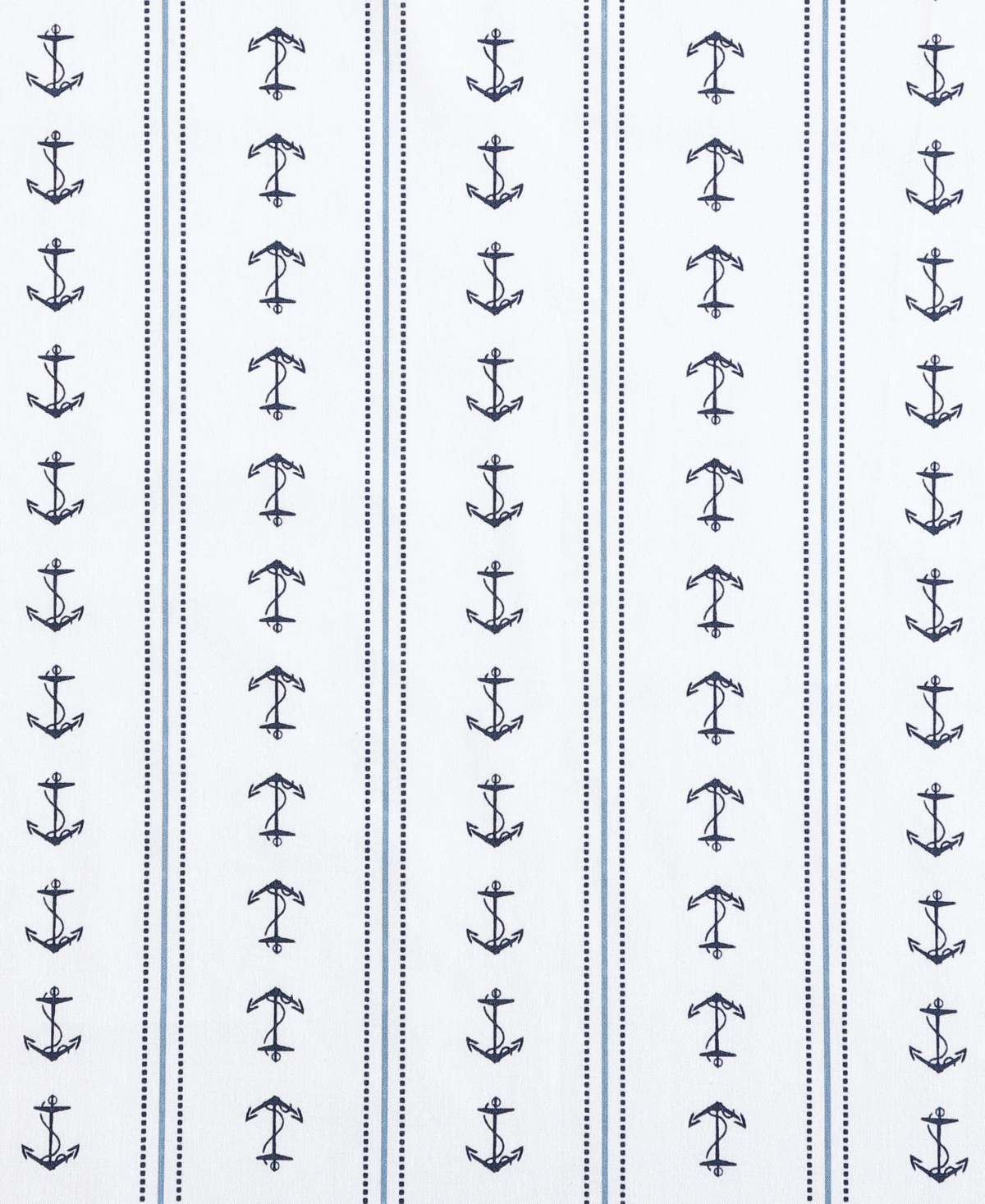 Nautica Cotton Percale 4-piece Sheet Set, Queen In Anchor Lines Blue