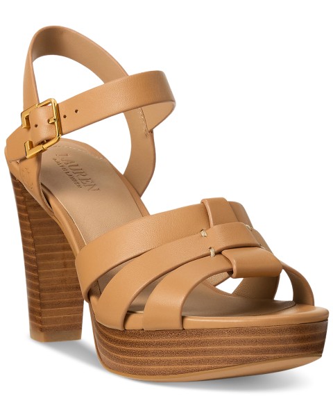 Женские сандалии Lauren Ralph Lauren Women's Soffia Nappa Leather Sandals