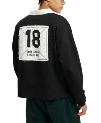 Men's Box Fit Rugby Long Sleeve Polo Shirt