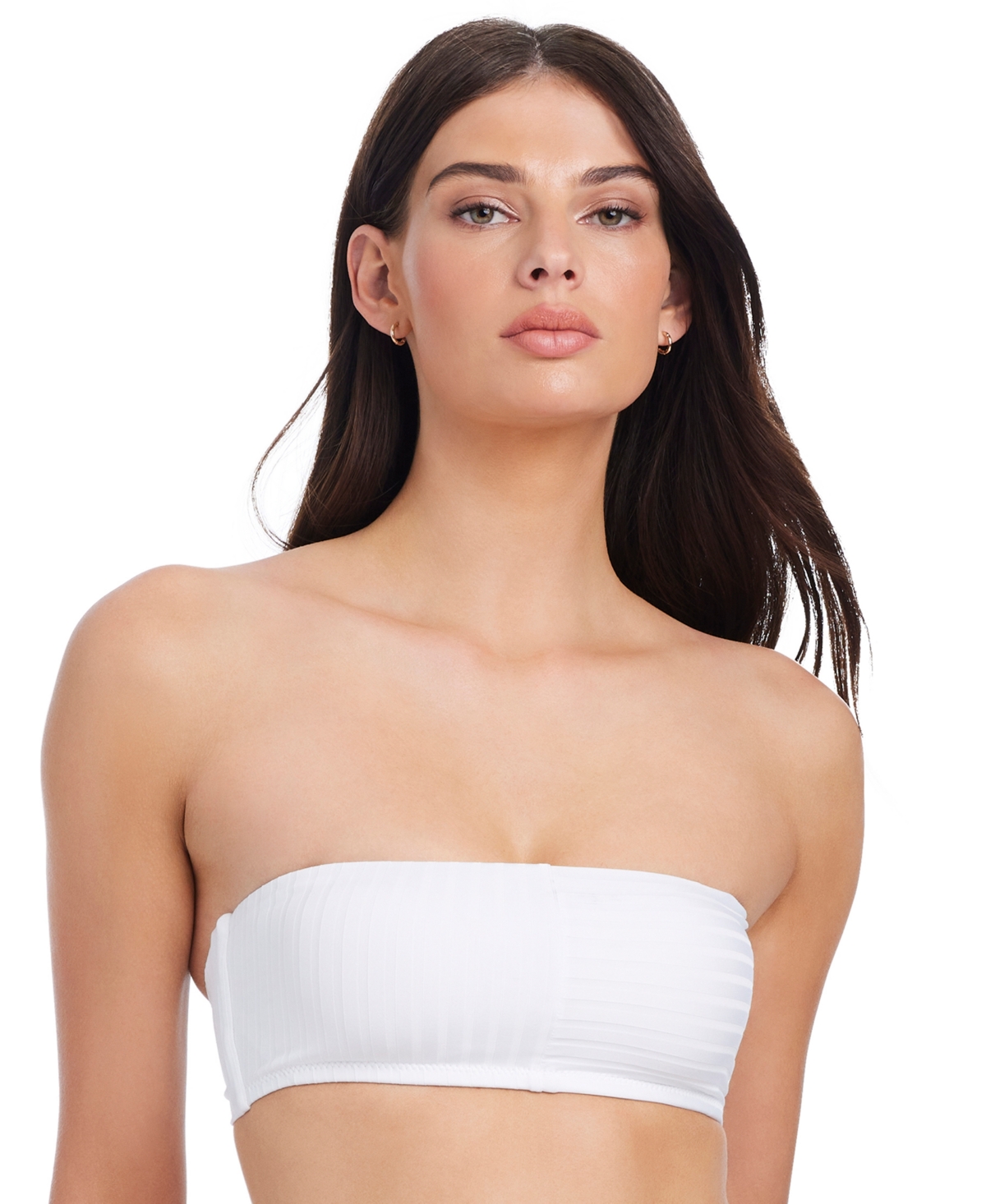 Sanctuary Women's Refresh Rib Bandeau Bikini Top In White
