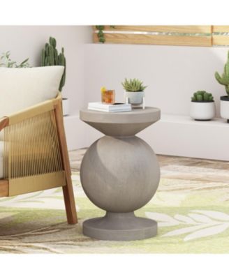 Streamdale Modern Concrete Side Table No Assembly Required, Lightweight & Durable