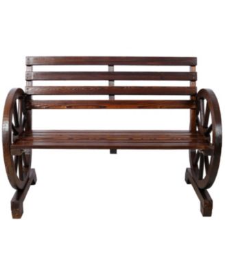 Streamdale 2-Person Wagon Wheel Bench for Outdoor & Patio