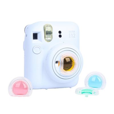 Fujifilm Instax Mini 12 Instant Film Camera, Pastel Blue Bundle with Instax Mini Custom Case, Accessory Kit and Daylight Film, 2x Twin Pack