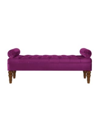 Velvet Tufted Bed Bench for Bedroom and Entryway