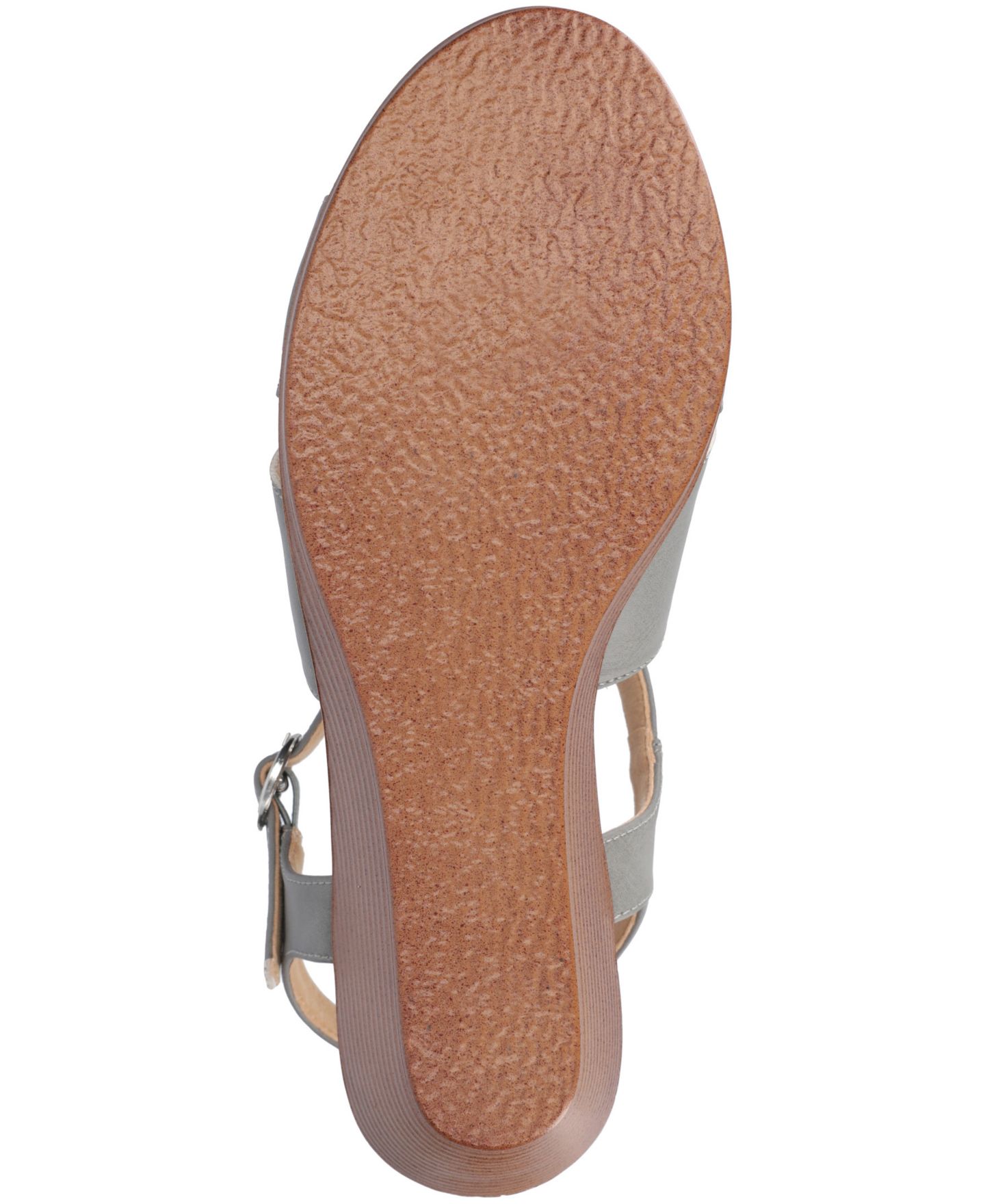 Женские сандалии Journee Collection Kedzie2 Strappy Wedge, цвет: Серый — фото 5
