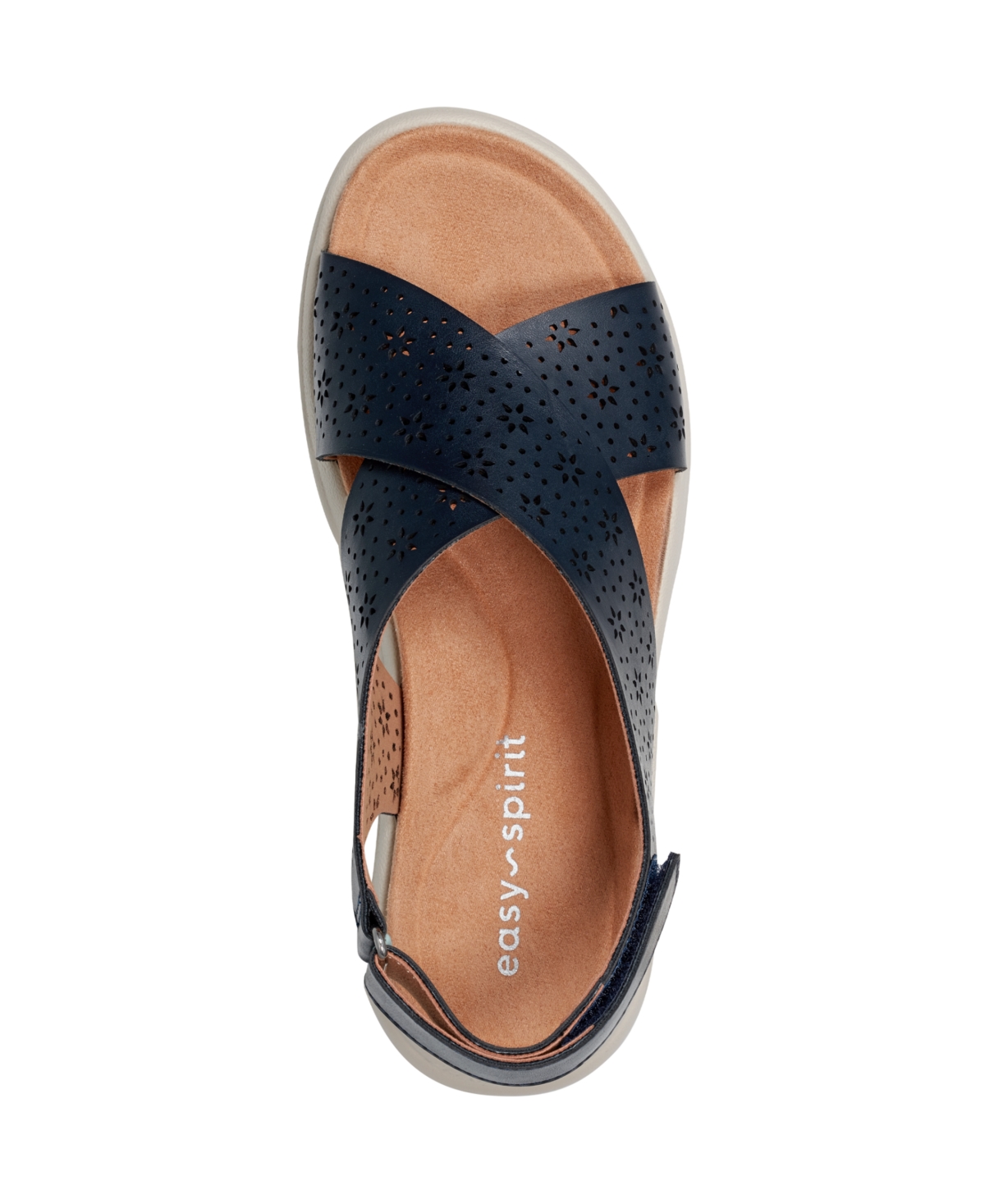 Shop Easy Spirit Women's Amiya Crisscross Lightweight Flat Sandals In Dark Blue