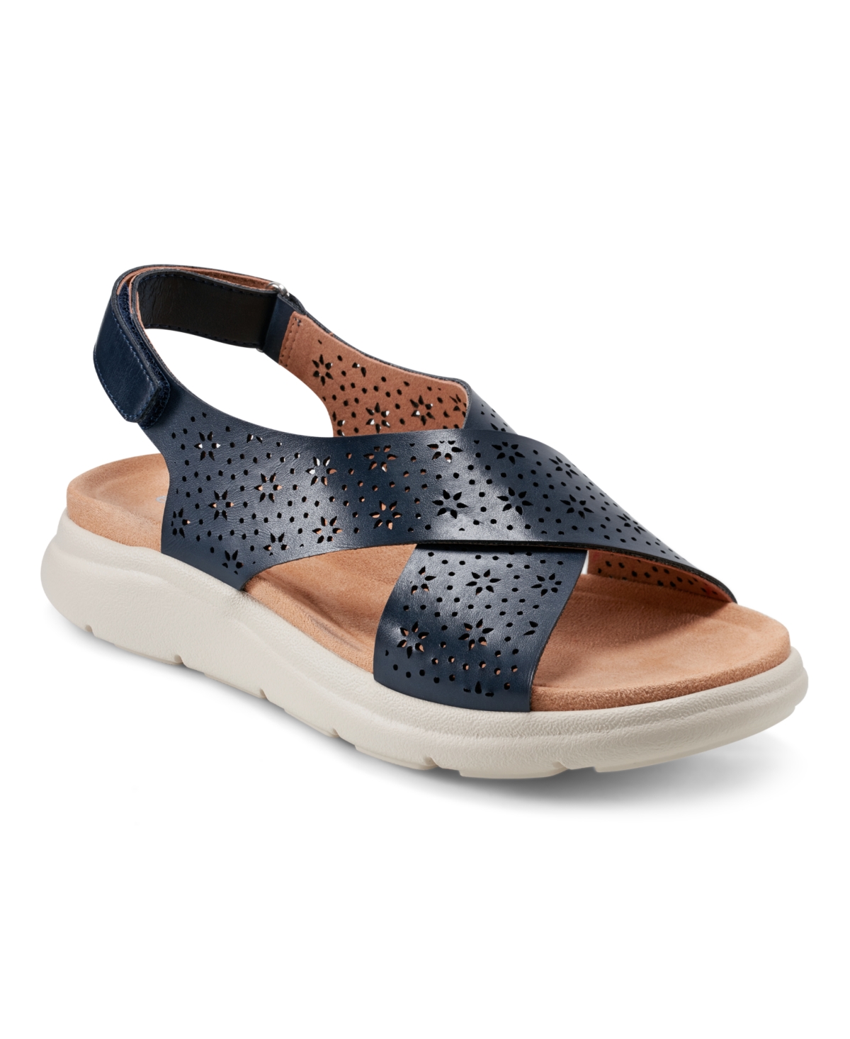 EASY SPIRIT WOMEN'S AMIYA CRISSCROSS LIGHTWEIGHT FLAT SANDALS 