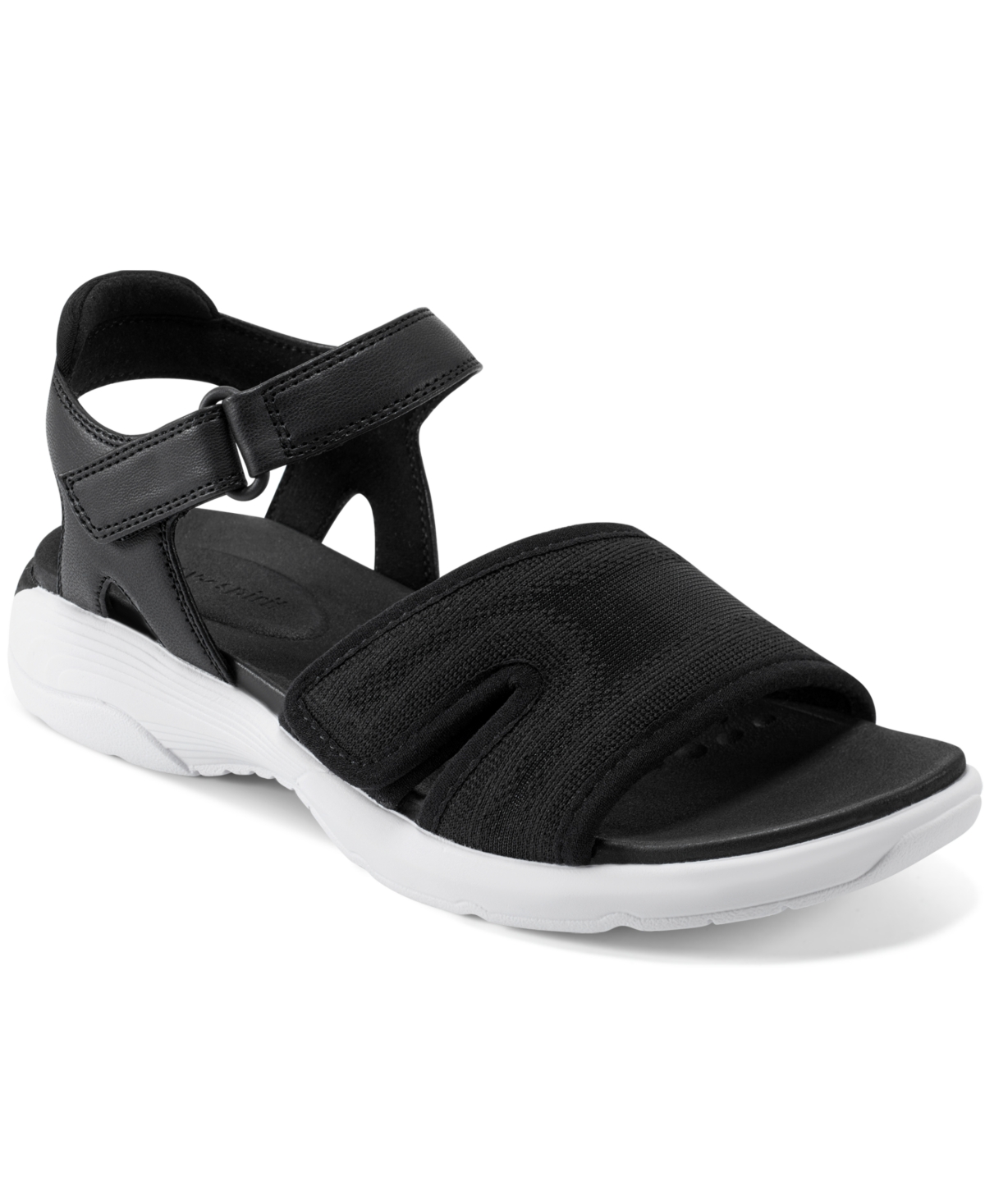 Shop Easy Spirit Women's Tayton Lightweight Sporty Flat Sandals In Black