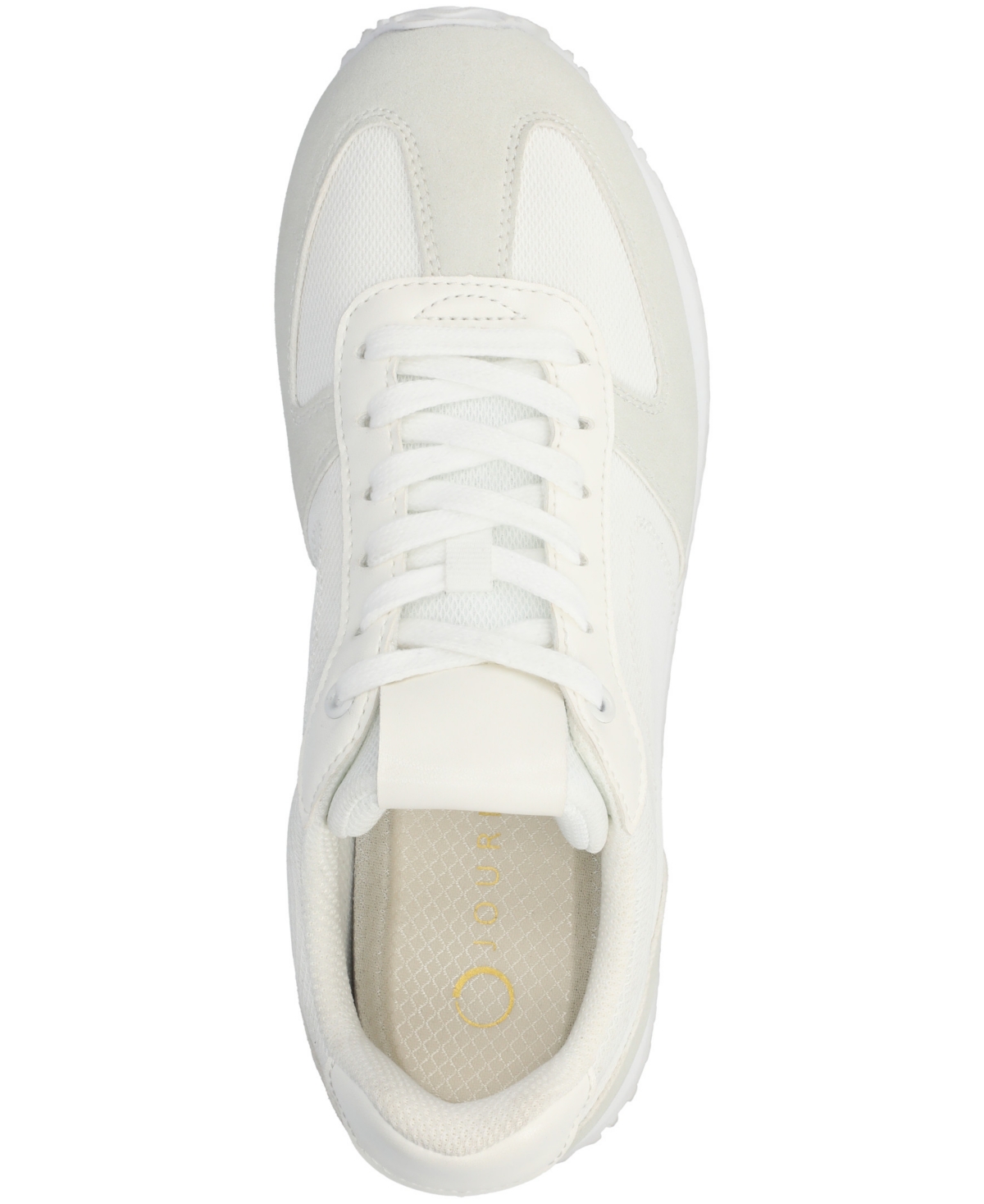Journee Collection Women's Flow Lace Up Jogger Sneakers In White