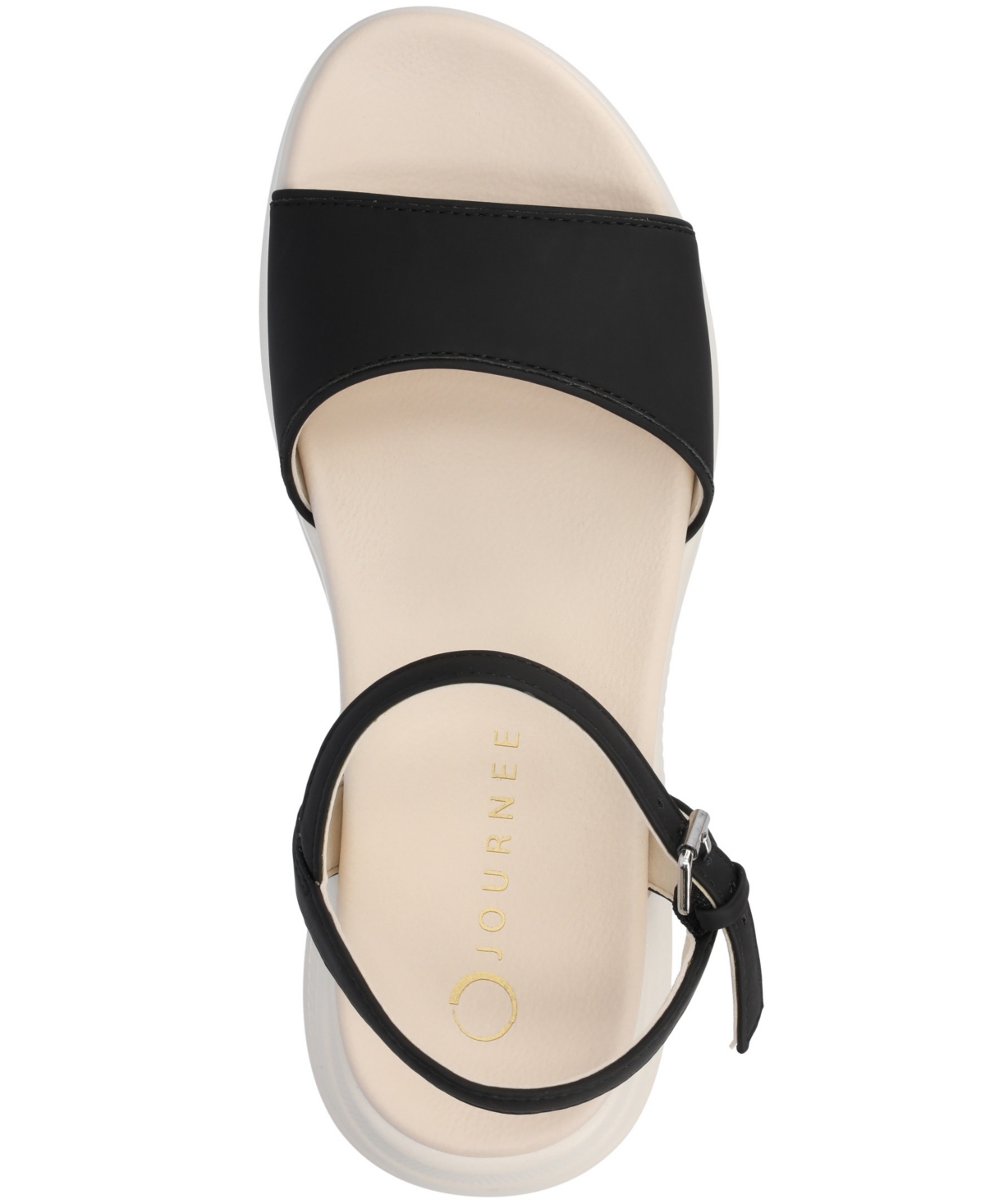 Shop Journee Collection Women's Jaylee Comfort Footbed Sandals In Black