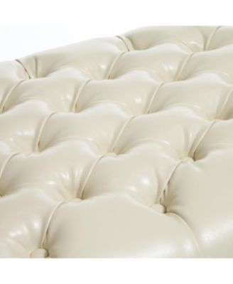 Elegant JULIANA Ottoman with Ample Storage and Sophisticated Bonded Leather