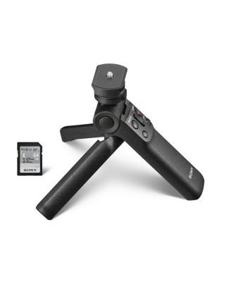 ZV-1 Compact 4K HD Camera - With Sony ACCVC1 Vlogger Accessory Kit with Wireless Bluetooth Grip / Tripod (GP-VPT2 BT) and 64GB UHS-II SD