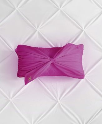 Velvet Bow Decorative Pillow, 10" x 18"