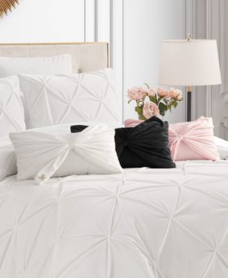 Velvet Bow Decorative Pillow, 10" x 18"