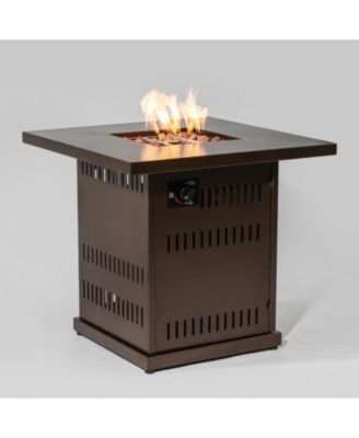 Streamdale 28IN Square fire pit table Propane Fire Table with Stainless steel lid