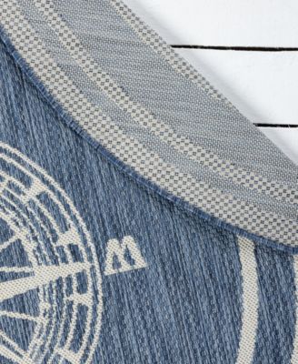 Shoreline SRL-871 5'3''x5'3'' Round Outdoor Area Rug