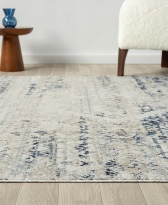 Lr Home Lainey Washable Lan 272 Rug Collection In Ivory,blue