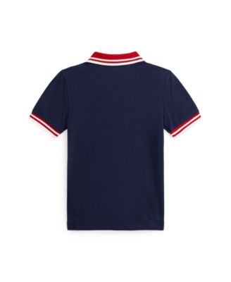 Toddler and Little Boys Baseball-Logo Mesh Polo Shirt