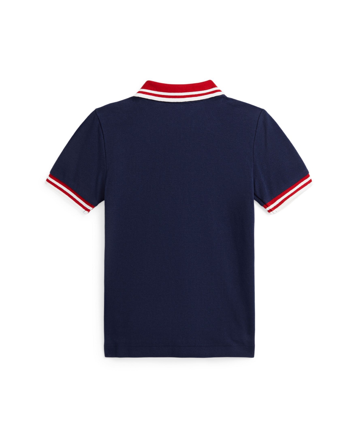 Polo Ralph Lauren Baseball-logo Cotton Mesh Polo Shirt In Refined Navy