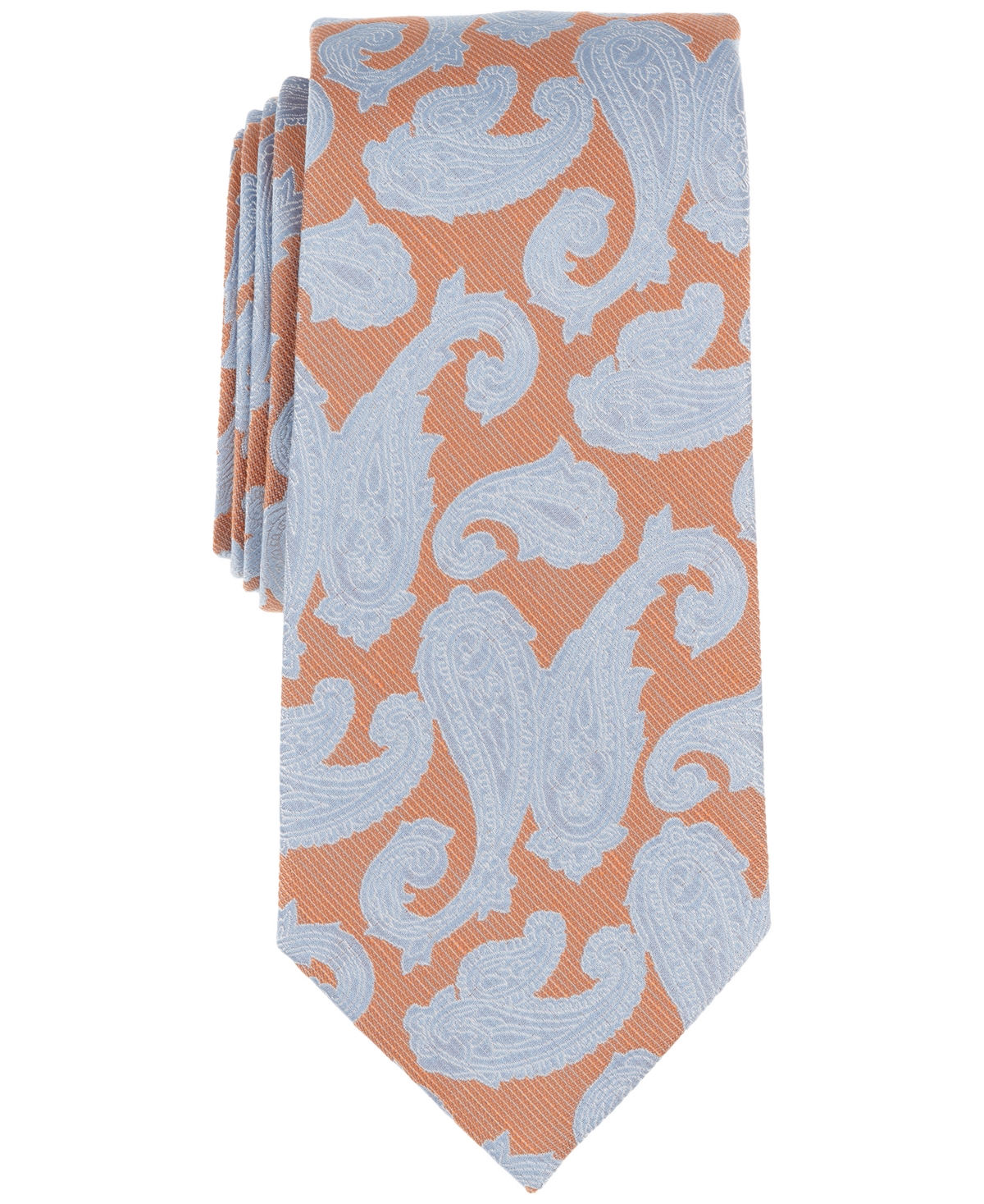 Men's Garrette Paisley Tie - Orange