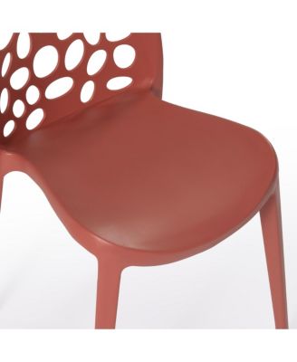 Outdoor Modern Stackable Patio Dining Chairs (Set of 2)