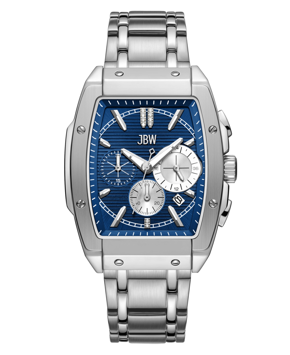 Men's Echelon Diamond Gold-Plated Stainless-Steel Watch - Silver