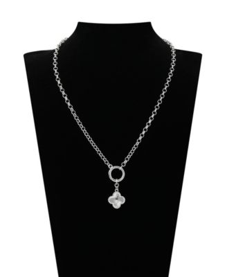 Diamond Cut Clover Pendant Necklace