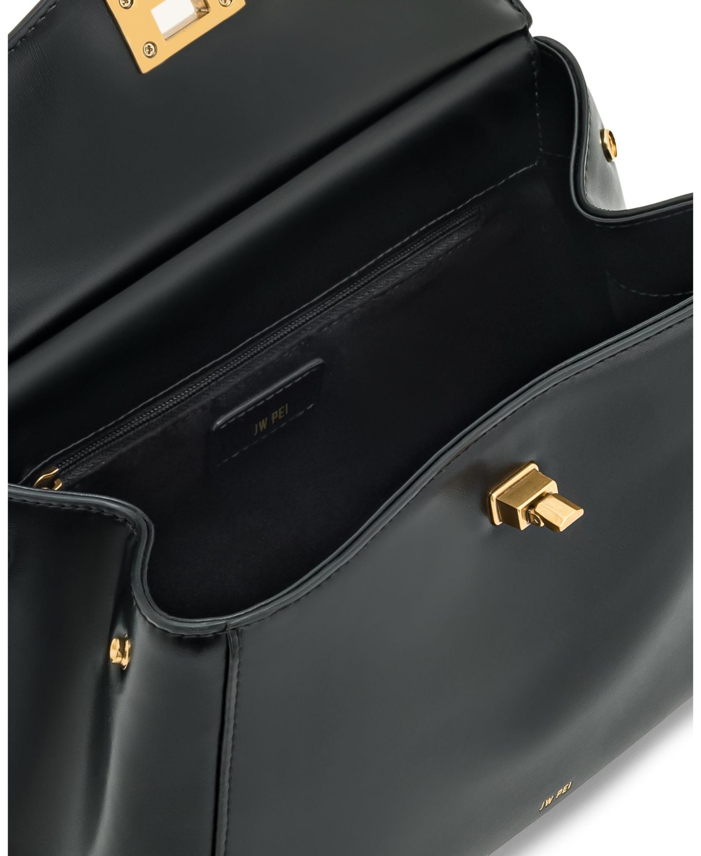 Женская сумка JW PEI Lucia Classic Top Small Satchel, цвет: Чёрный — фото 4